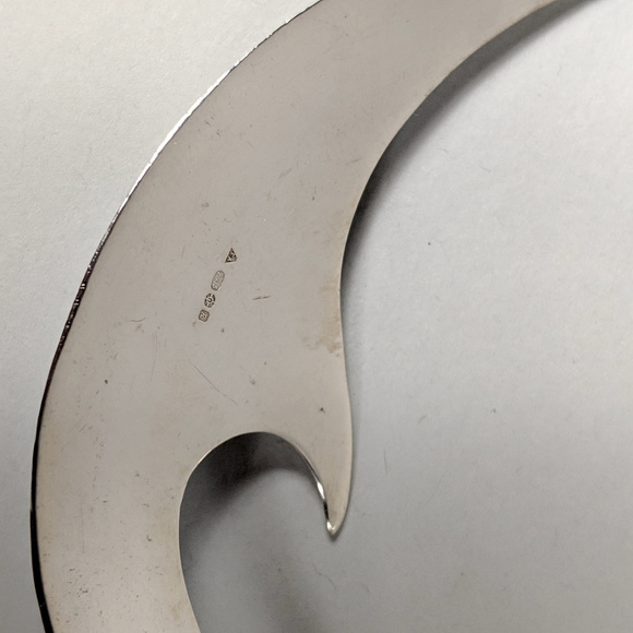 Sterling SILVER Choker Clean Modern Wave UNIQUE! - Picture 5 of 8